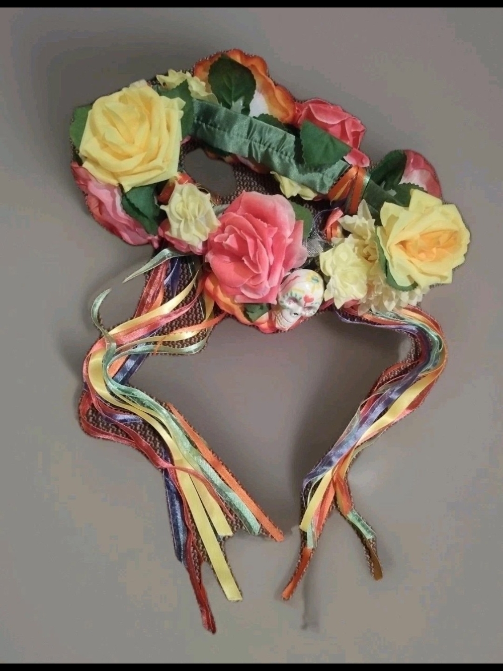 Floral Ribbon Carnival Mask - Multicolor Women Accessories